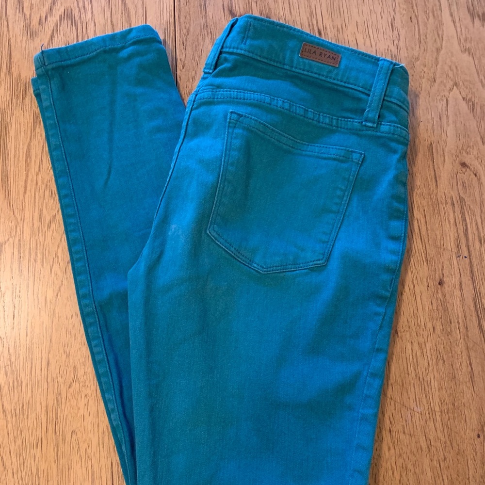 Lila Ryan teal skinny jeans